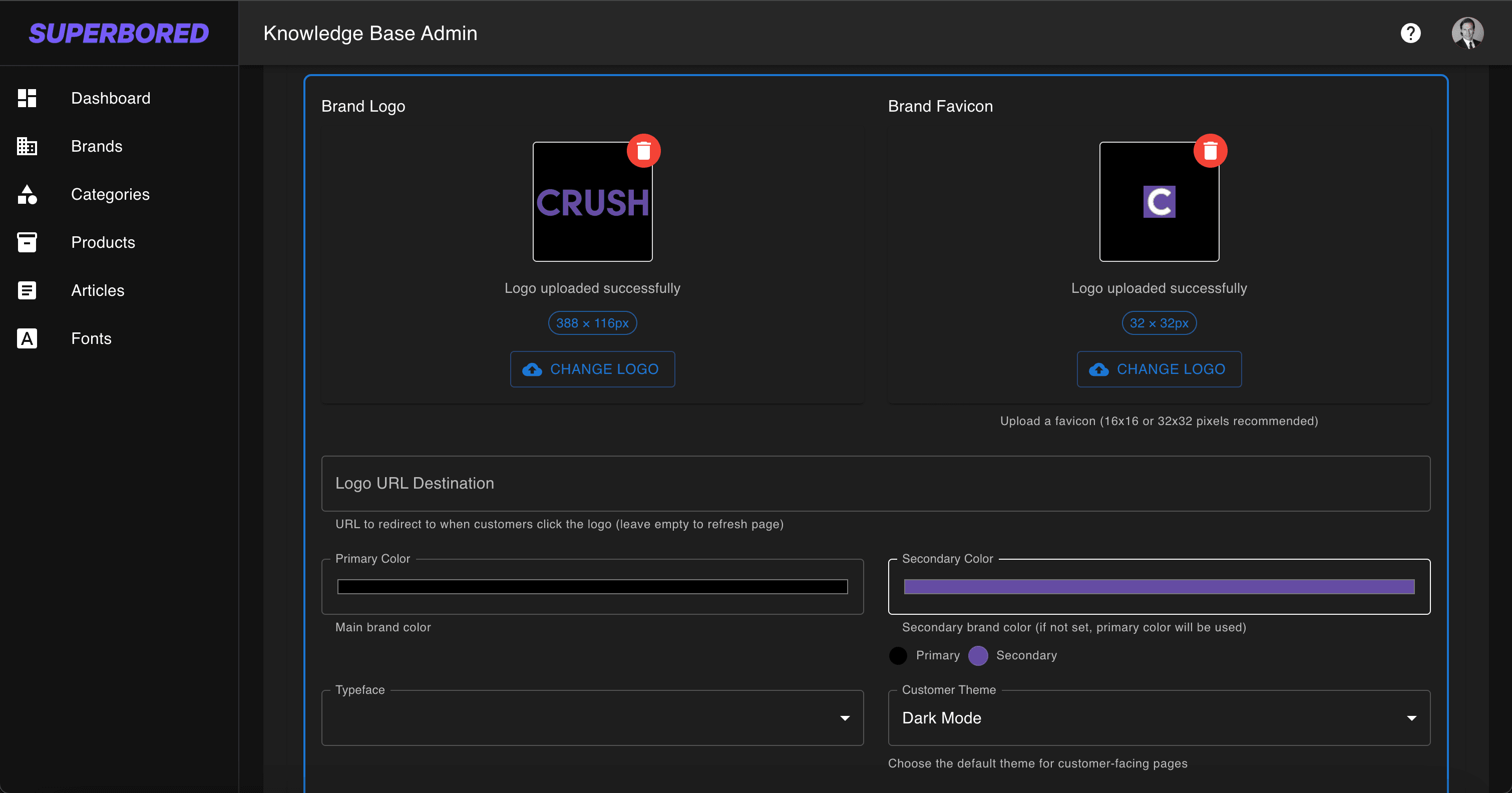 Theme & Branding screenshot