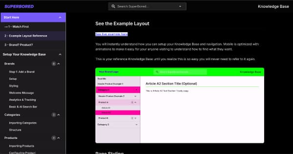Visit Our Knowledge Base screenshot